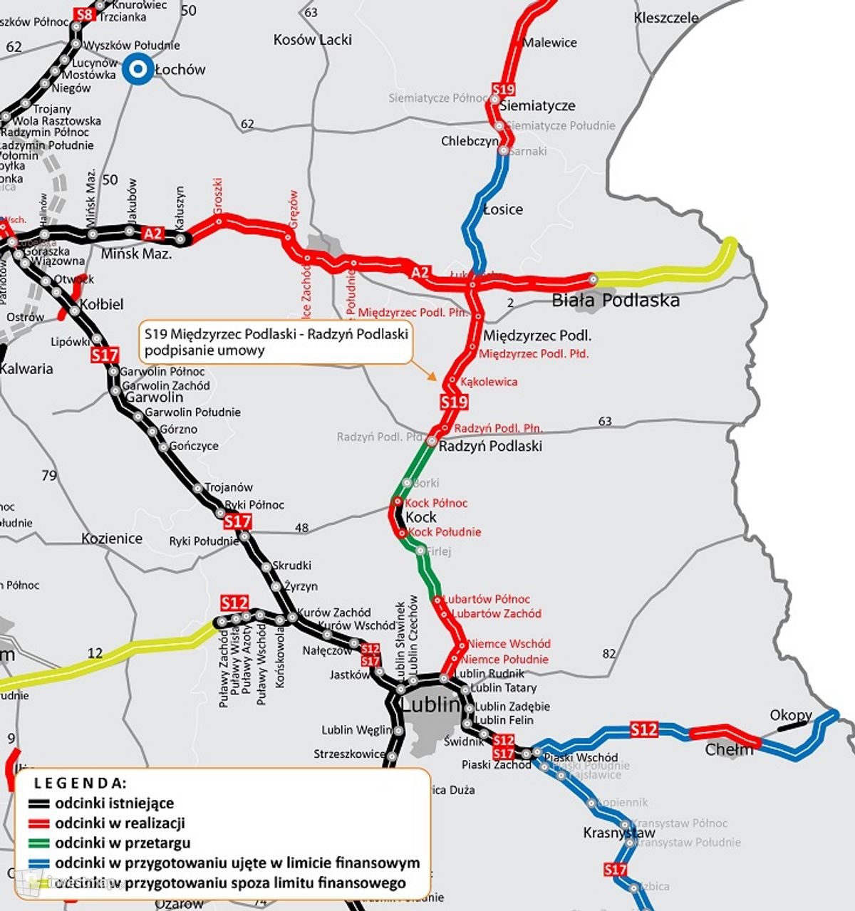 Wizualizacja S19 Międzyrzec Podlaski – Radzyń Podlaski dodał Wojciech Jenda