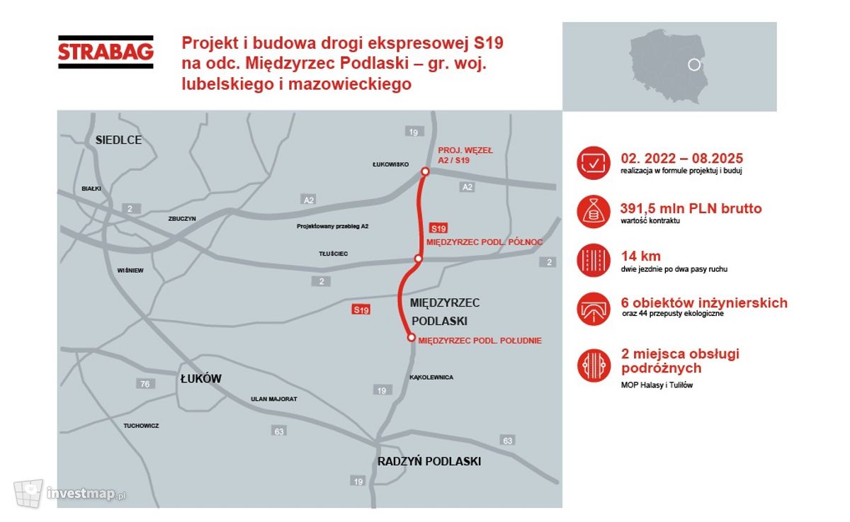 Wizualizacja S19 gr. woj. mazowieckiego i lubelskiego – Międzyrzec Podlaski dodał Wojciech Jenda