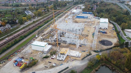 W Siechnicach pod Wrocławiem trwa budowa nowej elektrociepłowni za ponad miliard złotych [FILMY + ZDJĘCIA]