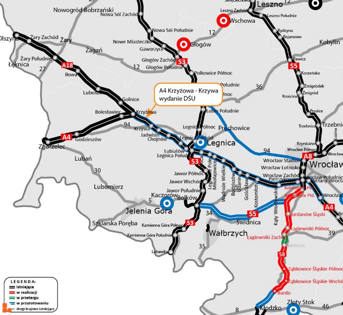 Wizualizacja Autostrada A4 Krzyżowa - Wrocław Wschód dodał Orzech 