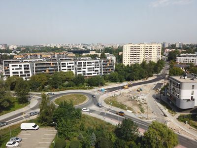 U zbiegu ulic Centralnej i Sołtysowickiej w Krakowie powstaje nowe rondo [ZDJĘCIA]