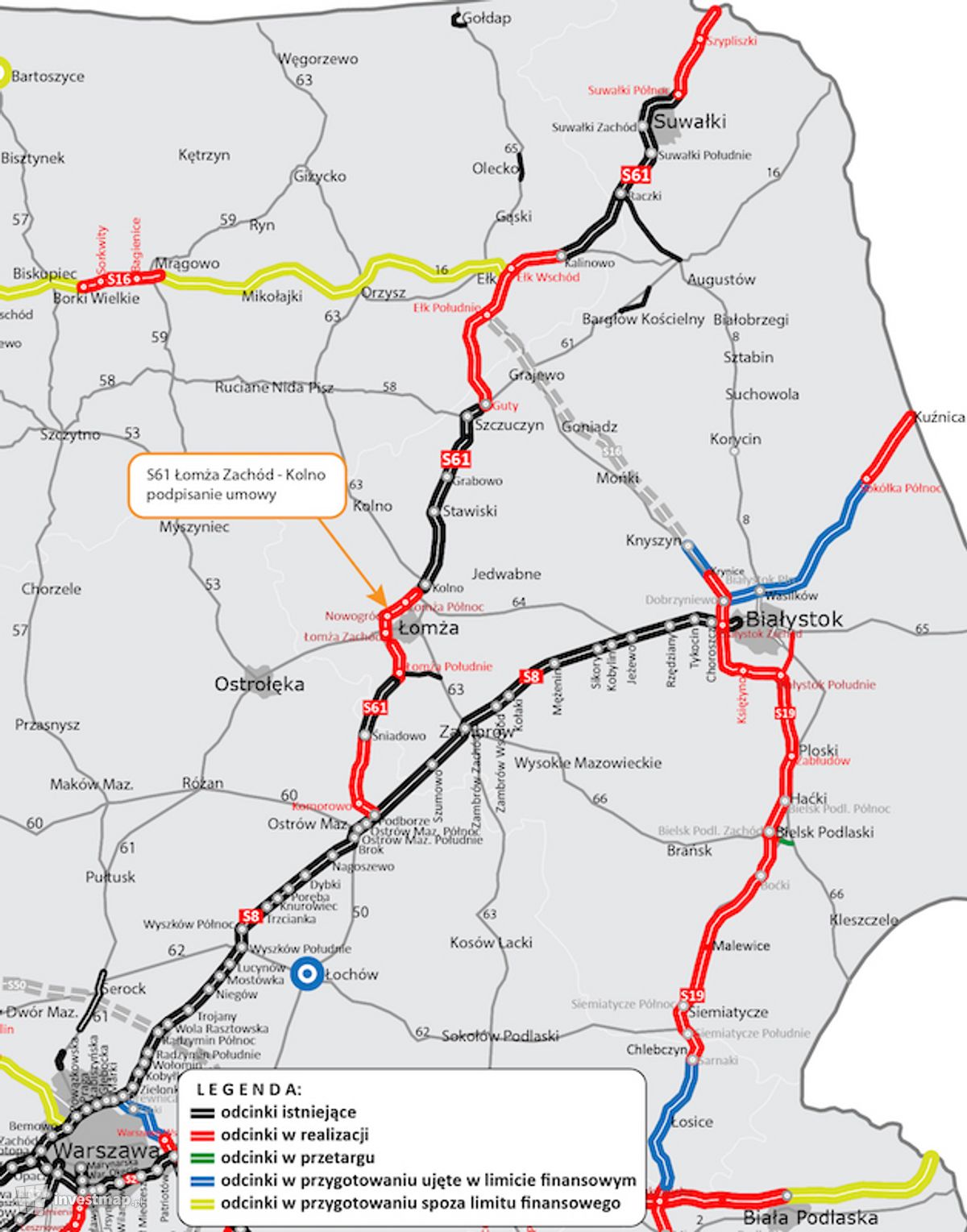 Wizualizacja S61 Łomża Zachód – Kolno dodał Wojciech Jenda