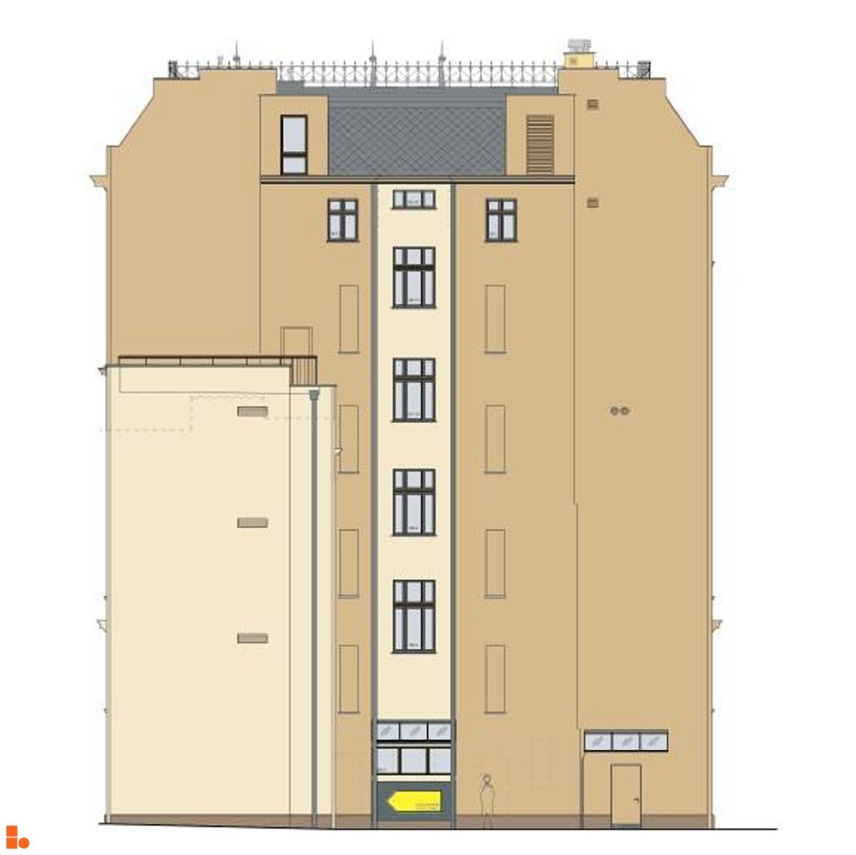 Wizualizacja [Wrocław] Concordia Hub (kamienica na Wyspie Słodowej 7/7a) dodał Orzech 