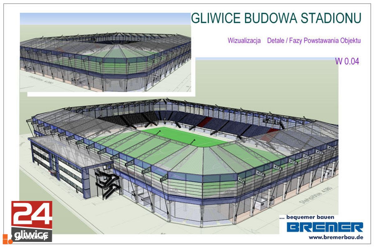 Wizualizacja [Gliwice] Nowy Stadion Piasta Gliwice dodał Lukander 