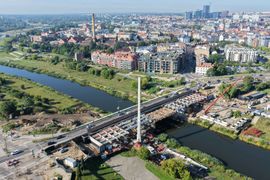 Stalowy szkielet nowego Mostu Chrobrego w Poznaniu nabiera kształtów [FILM+ZDJĘCIA+WIZUALIZACJE]