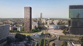 Przy Spodku w centrum Katowic powstanie nowy 130-metrowy wieżowiec [NOWE WIZUALIZACJE]