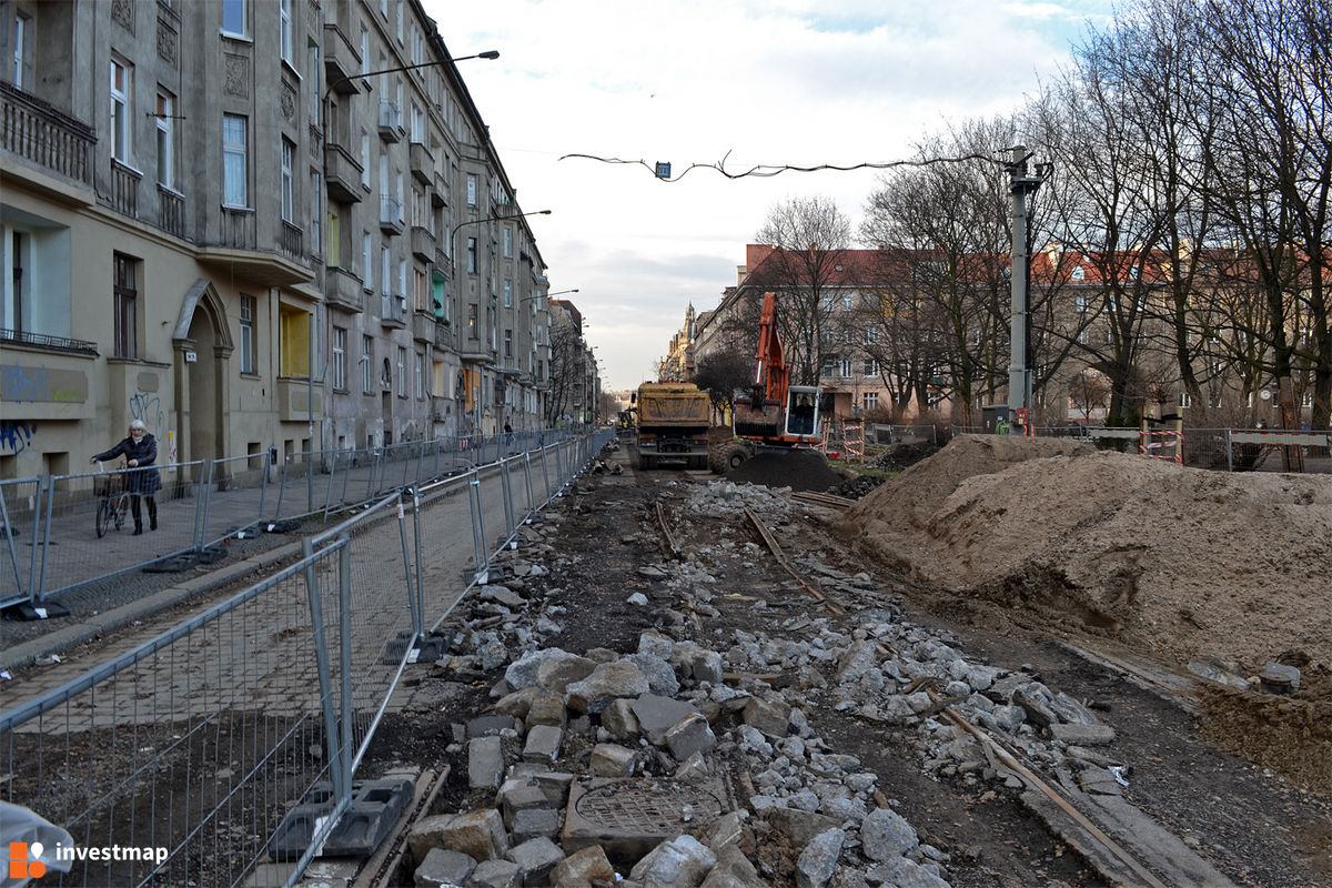 Zdjęcie [Wrocław] Ul. Nowowiejska (przebudowa) fot. alsen strasse 67 