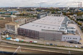 Nowa hala już działa. Postępy przy rozbudowie kompleksu AMBEREXPO w Gdańsku [FILM+ZDJĘCIA]