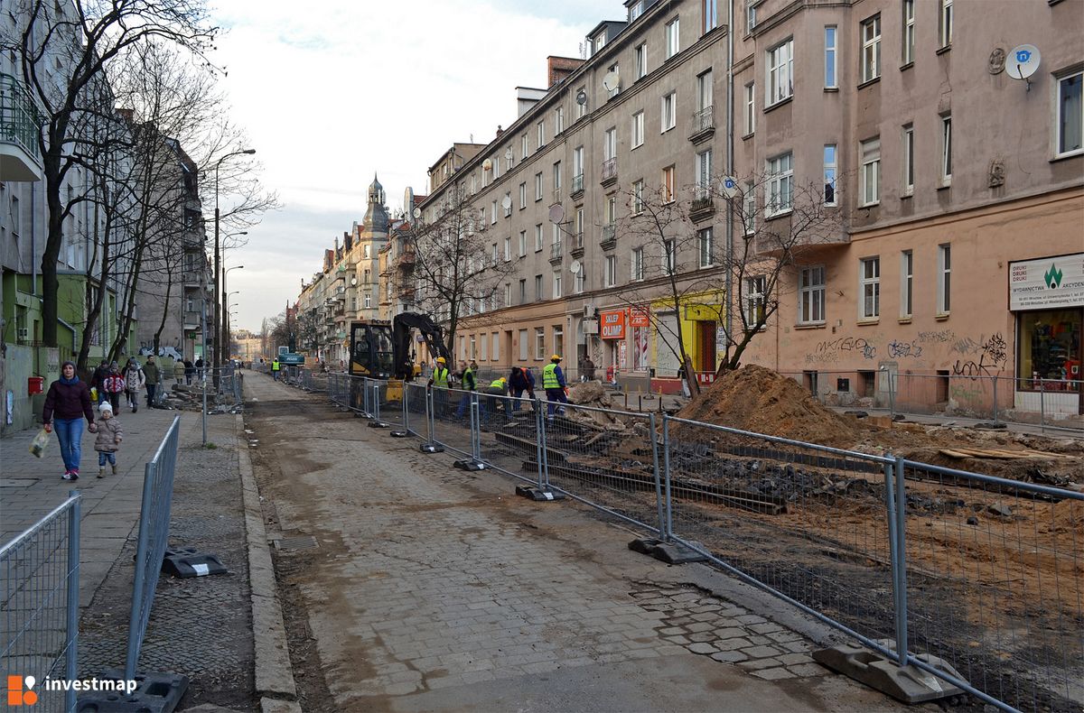 Zdjęcie [Wrocław] Ul. Nowowiejska (przebudowa) fot. alsen strasse 67 