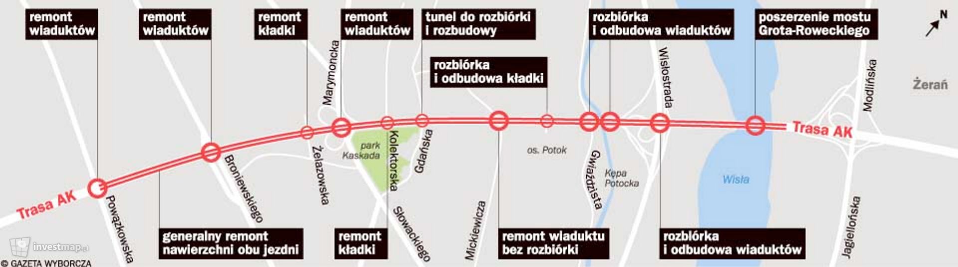 [Warszawa] Most Stefana Grota-Roweckiego, Aleja Armii Krajowej (przebudowa)