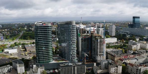 W centrum Katowic powstaje kompleks wieżowców Global Office Park [FILM + ZDJĘCIA]