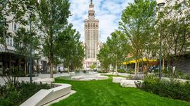 Złota i Zgoda gotowe. Nowe Centrum Warszawy z kolejną zieloną przestrzenią [FILM+ZDJĘCIA]