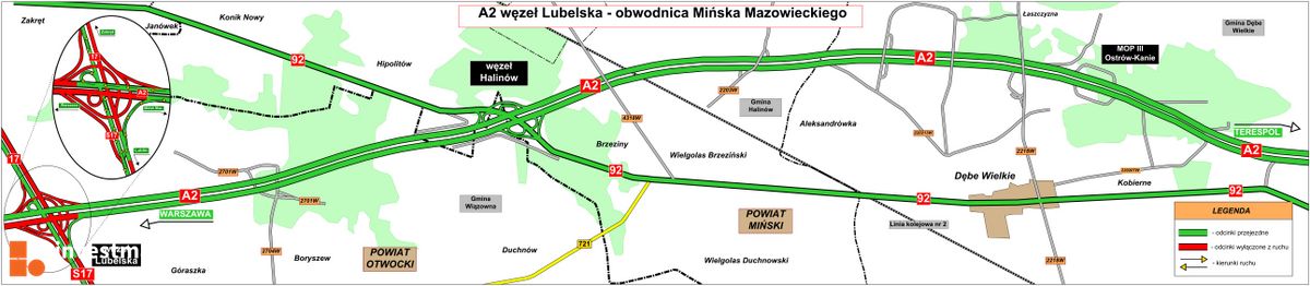 Wizualizacja Autostrada A2 (węzeł Lubelska – obwodnica Mińska Mazowieckiego) dodał Paweł Harom 