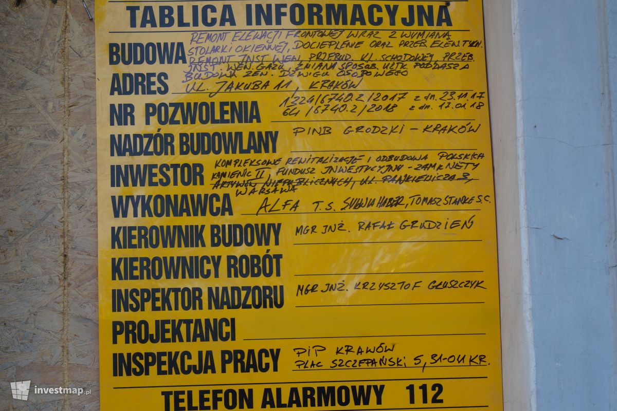 Zdjęcie [Kraków] Remont Kamienicy, ul. Jakuba 11 fot. Damian Daraż 