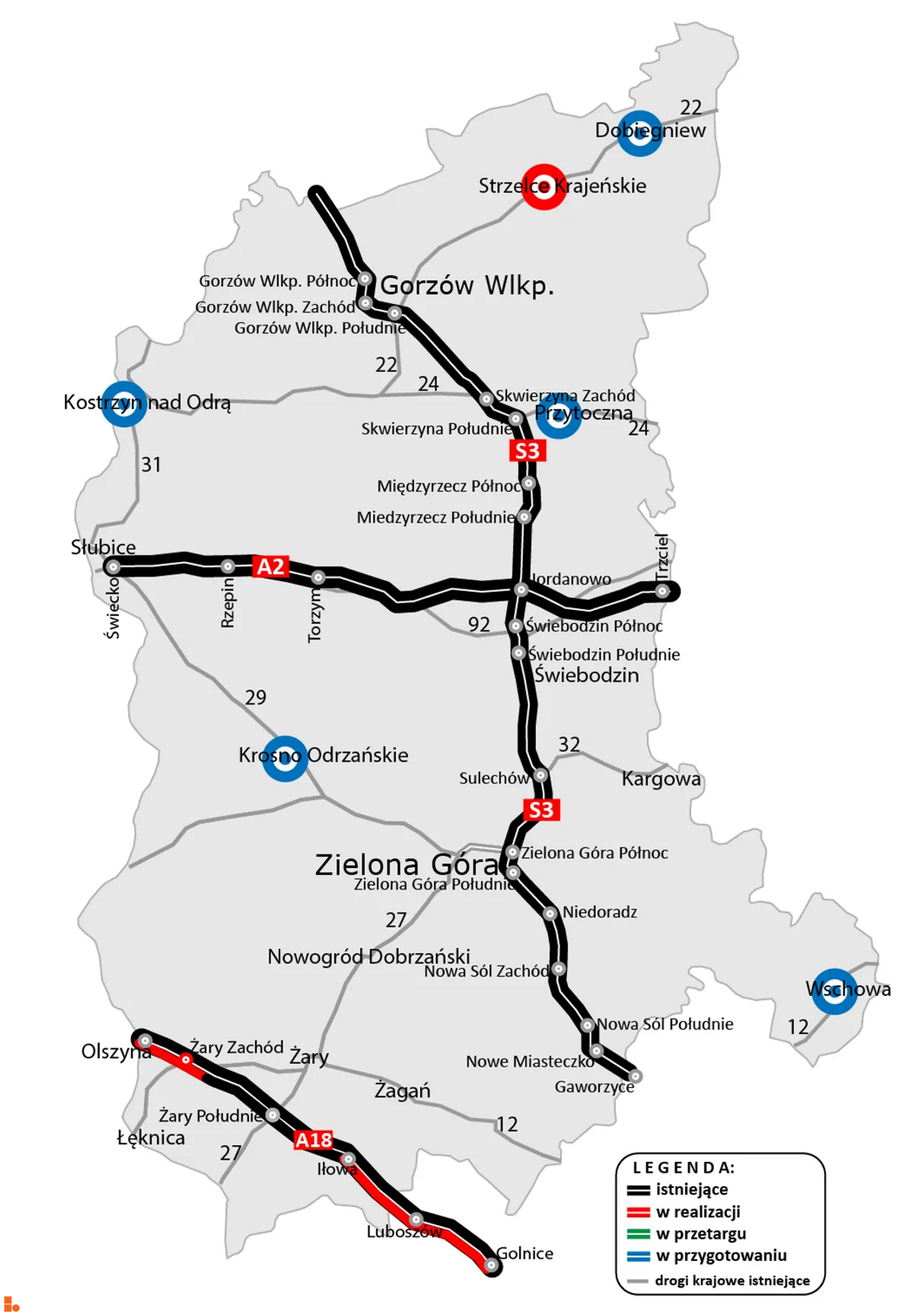 DK22 obwodnica Strzelec Krajeńskich