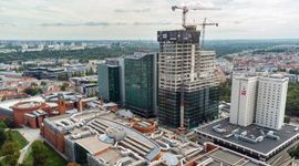 Powstaje najwyższy budynek w Poznaniu, 116-metrowy biurowiec Silver Andersia [FILM+WIZUALIZACJE]