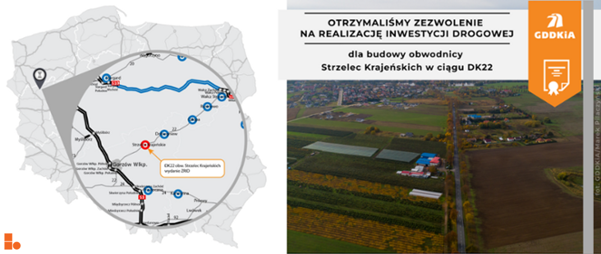 Wizualizacja DK22 obwodnica Strzelec Krajeńskich dodał Wojciech Jenda