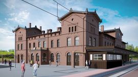 Zabytkowy, historyczny dworzec w Oleśnicy pod Wrocławiem jest rewitalizowany [FILM+WIZUALIZACJE]