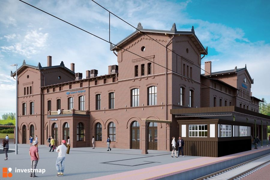 Zabytkowy, historyczny dworzec w Oleśnicy pod Wrocławiem jest rewitalizowany [FILM+WIZUALIZACJE]