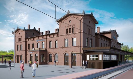 Zabytkowy, historyczny dworzec w Oleśnicy pod Wrocławiem jest rewitalizowany [FILM+WIZUALIZACJE]
