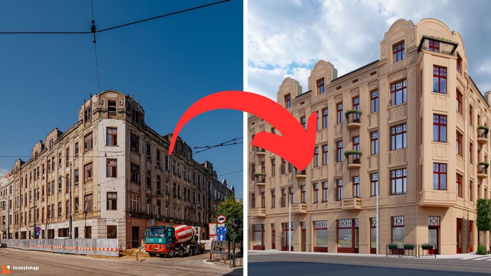 Trwa wielki remont zabytkowej kamienicy przy ul. Gdańskiej 11 w Łodzi. Powstanie 40 nowych mieszkań miejskich 