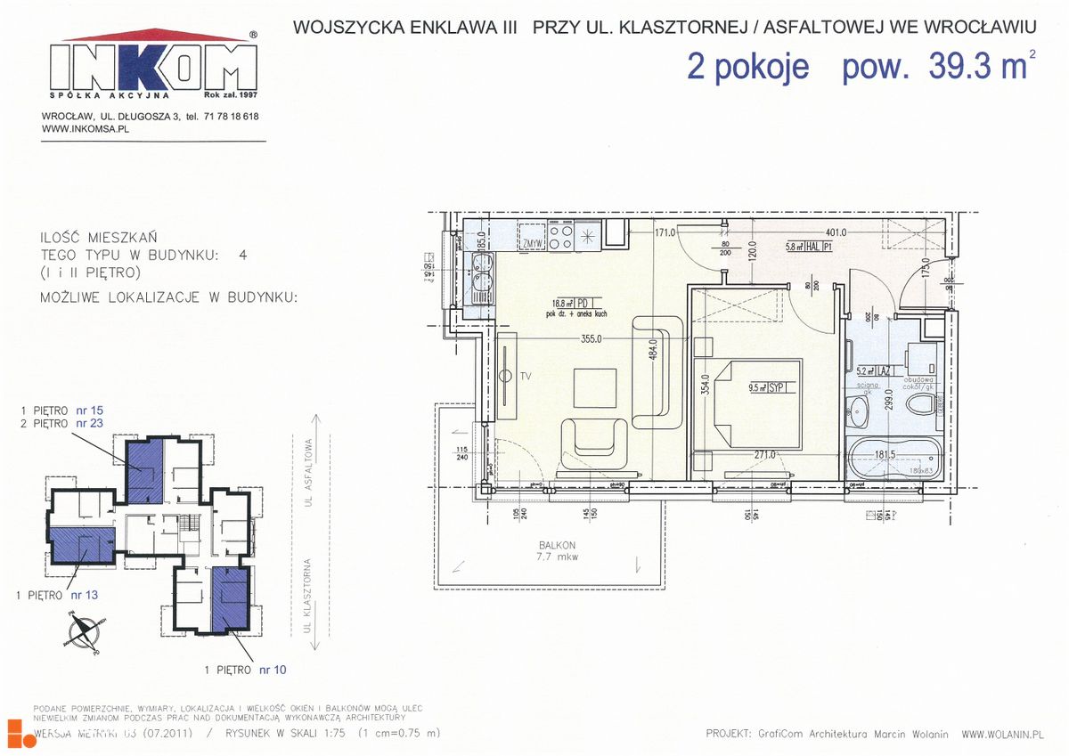 Wizualizacja [Wrocław] Osiedle "Wojszycka Enklawa" dodał INKOM S.A. 