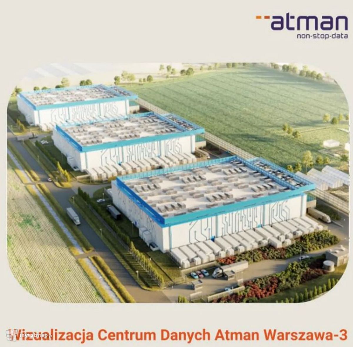 Wizualizacja Atman Data Center Warsaw-3 (WAW-3) dodał Orzech 