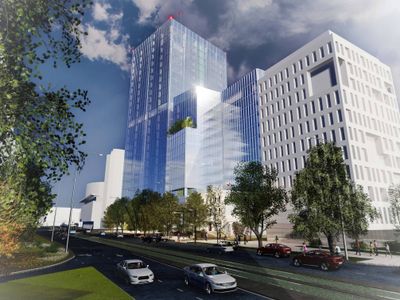 W centrum Wrocławia powstanie 100‑metrowy wieżowiec i ogromny kompleks usługowo‑mieszkaniowy? [WIZUALIZACJE]