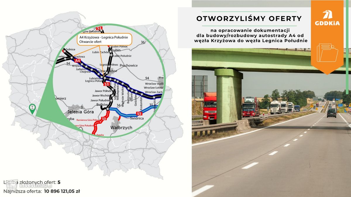 Wizualizacja Autostrada A4 Wrocław - Krzywa (przebudowa) dodał Orzech 