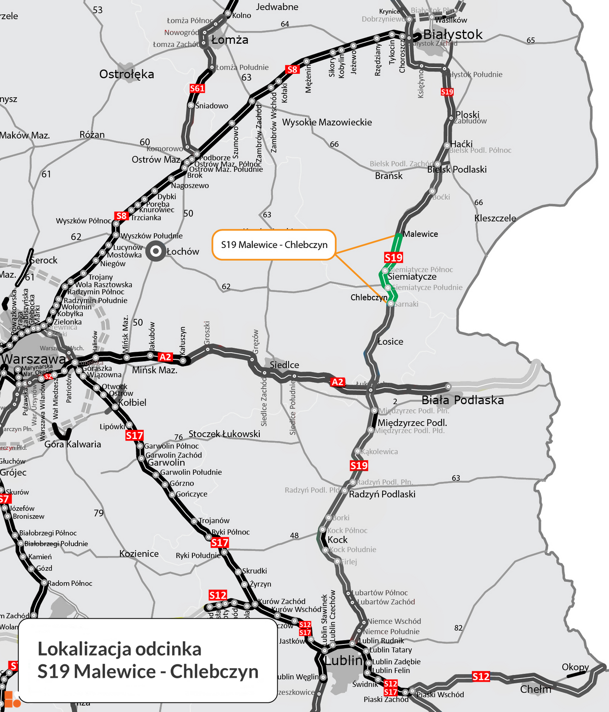 Wizualizacja S19 Malewice – Chlebczyn dodał Wojciech Jenda