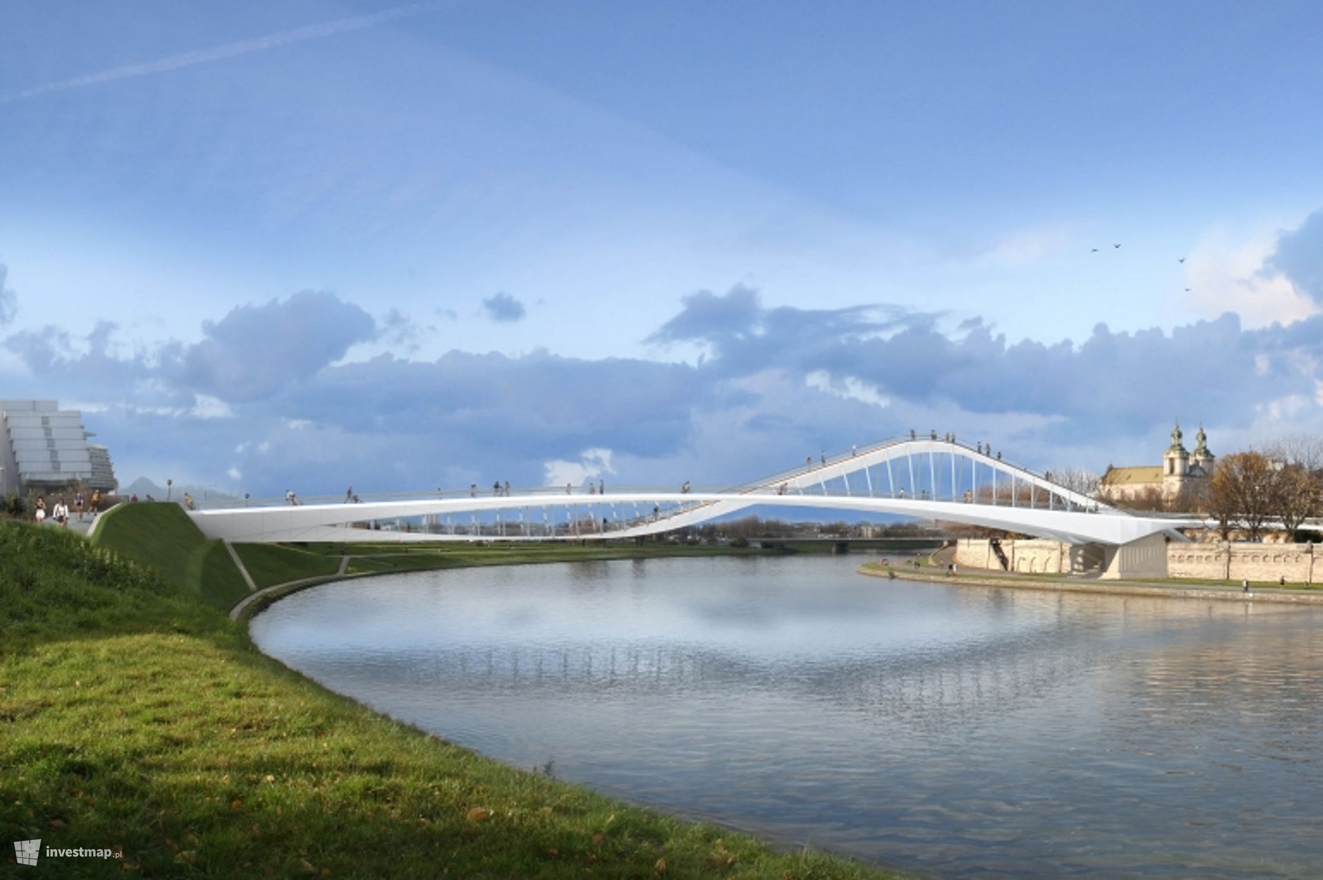 Jest pozwolenie na budowę futurystycznej kładki pieszo-rowerowej w Krakowie 