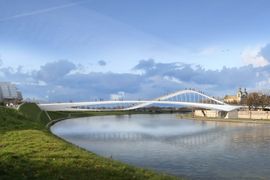 Są pieniądze na budowę futurystycznej kładki pieszo-rowerowej w Krakowie [WIZUALIZACJE]