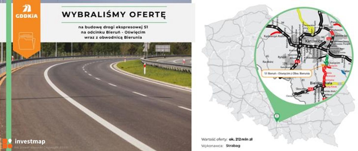 Wizualizacja S1 Bieruń – Oświęcim z obwodnicą Bierunia dodał Wojciech Jenda