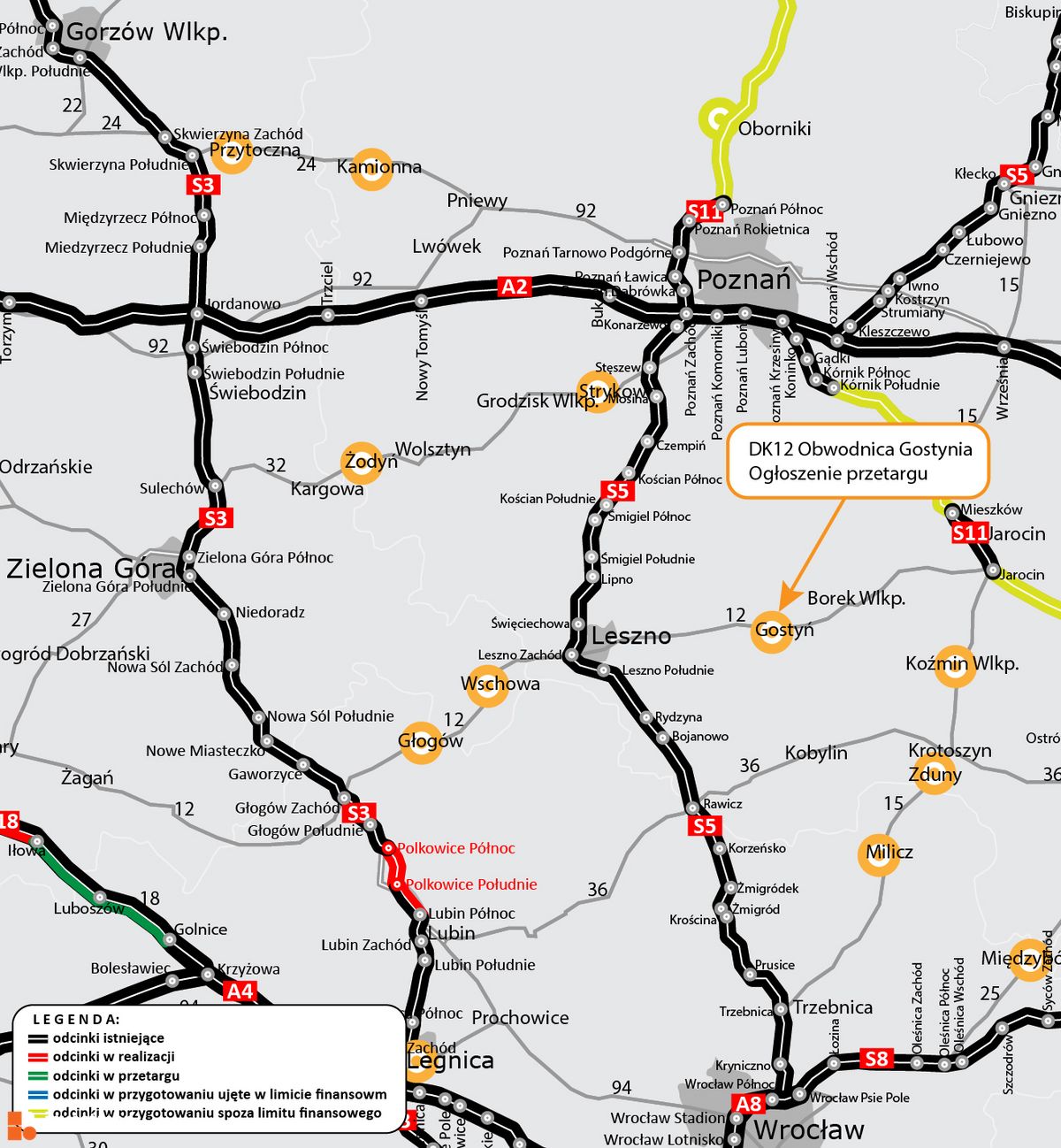 Wizualizacja DK12 obwodnica Gostynia dodał Wojciech Jenda