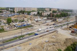 W Krakowie trwa budowa nowej trasy tramwajowej na Górkę Narodową [FILM + ZDJĘCIA]