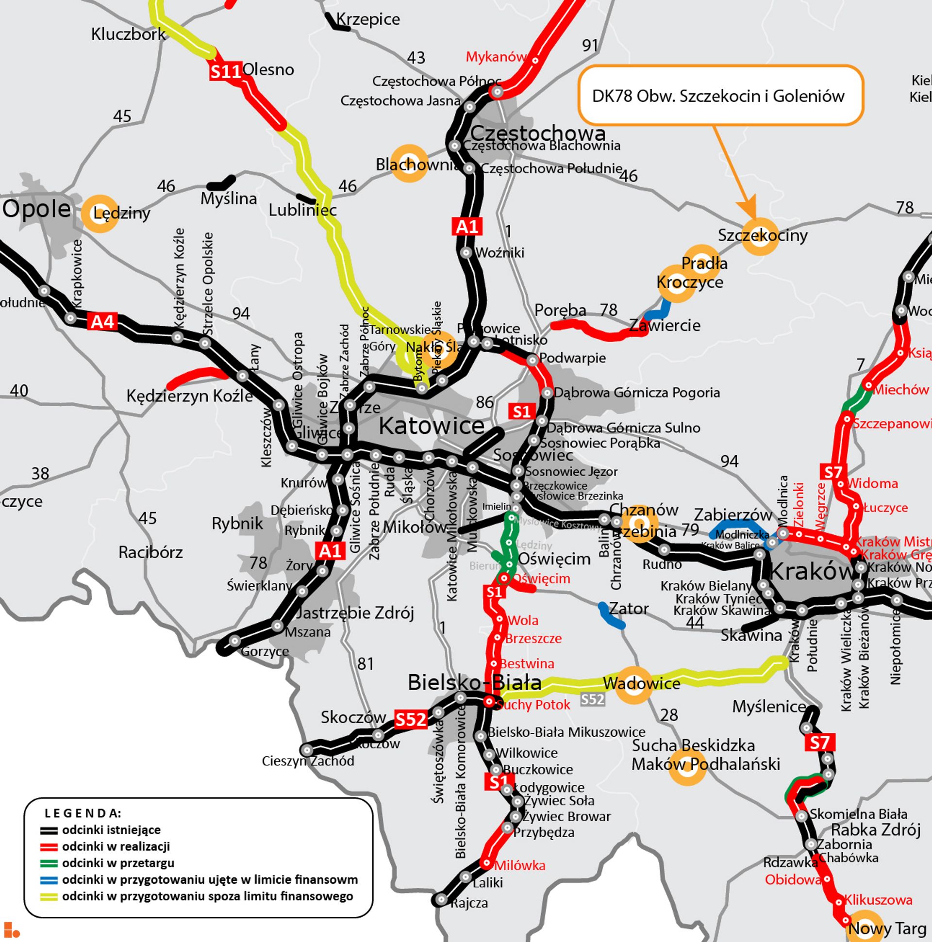 DK78 obwodnica Szczekocin i Goleniów