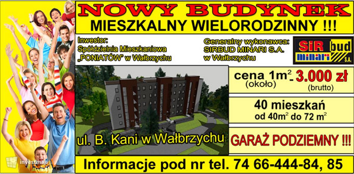 Zdjęcie [Wałbrzych] Budynek wielorodzinny, ul. Bronisława Kani fot. artemix 