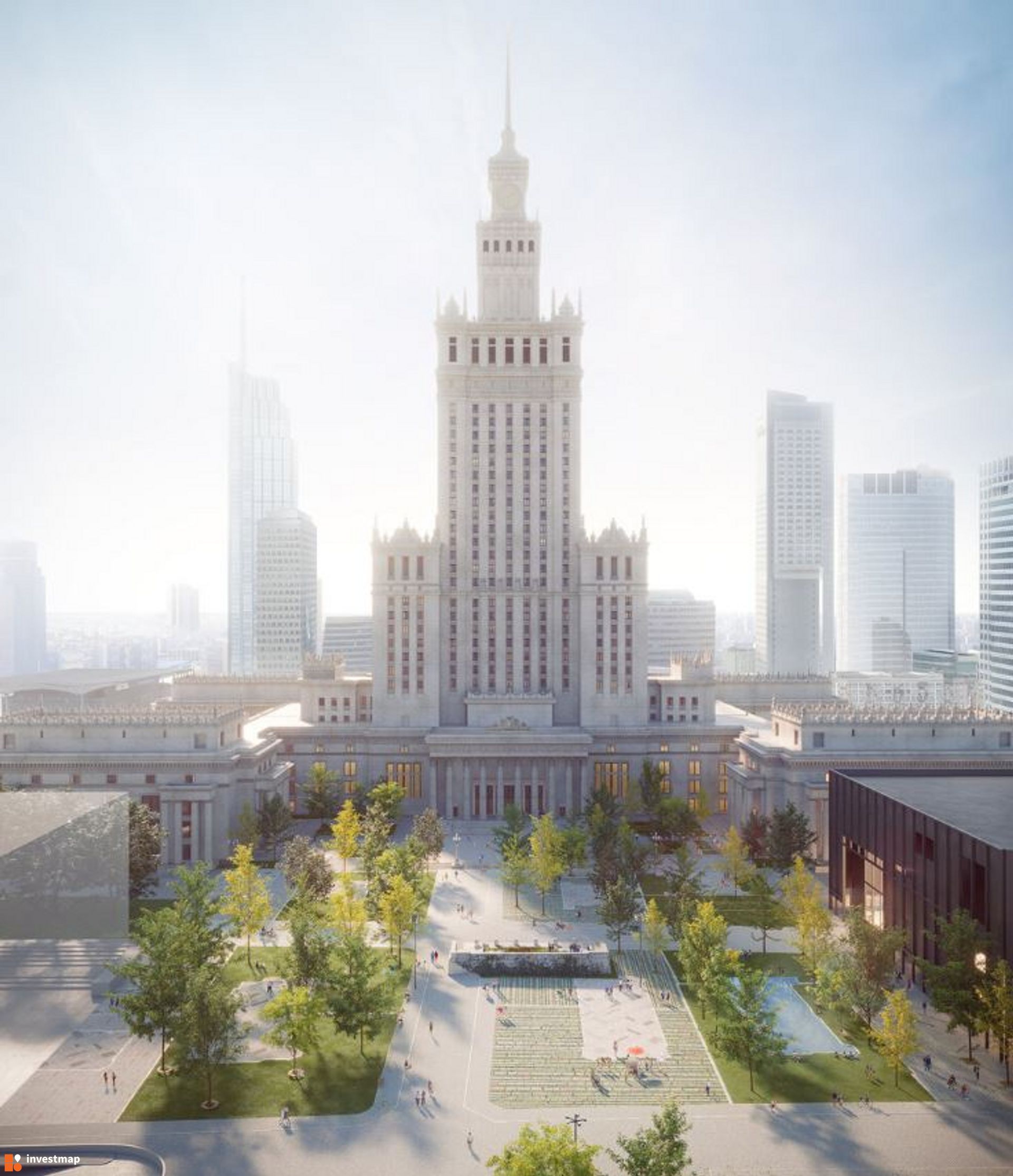 W Warszawie, wokół Pałacu Kultury i Nauki, powstaje Plac Centralny 