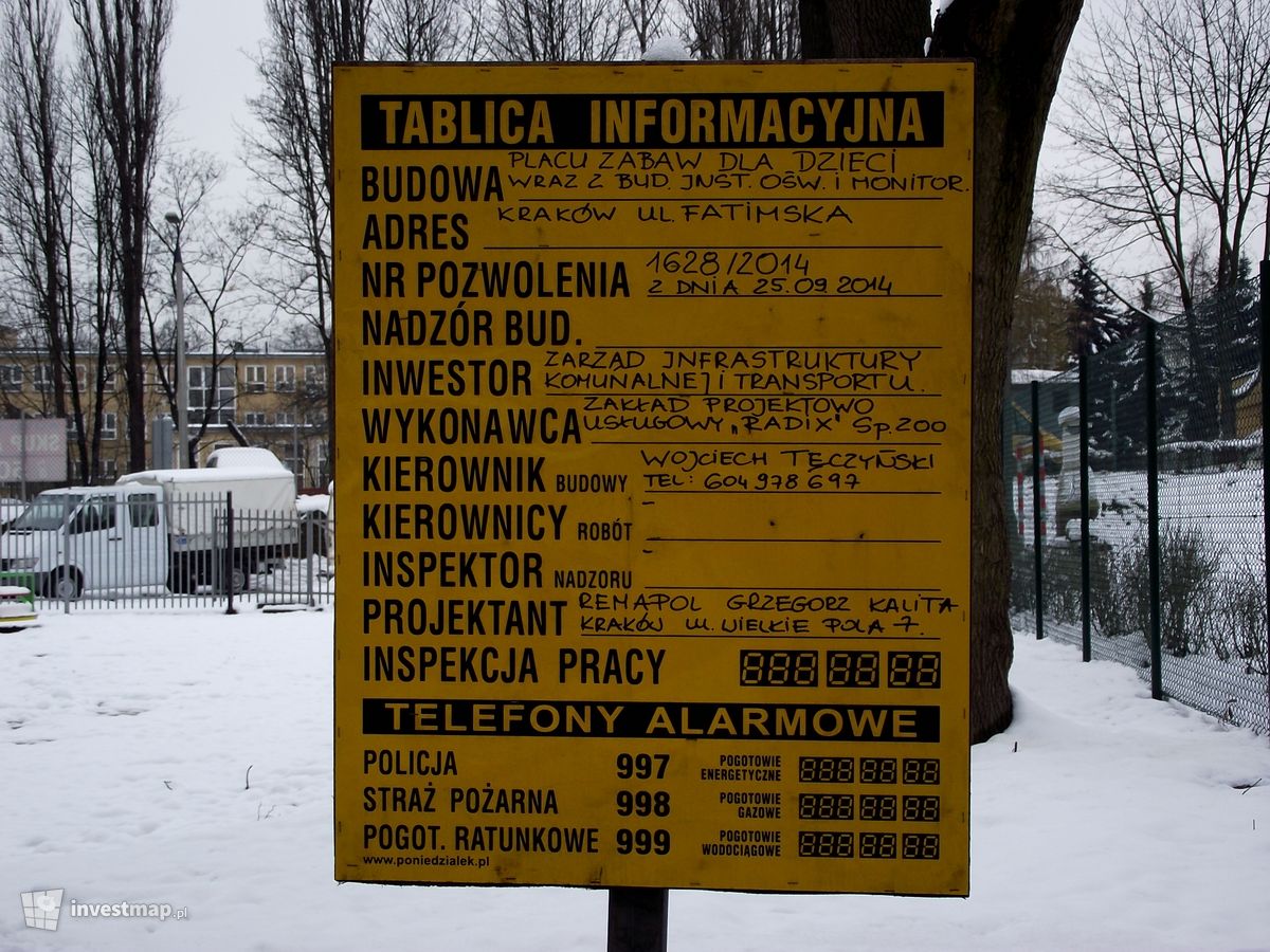 Zdjęcie [Kraków] Plac Zabaw dla Dzieci - KRAKÓW, ul. Fatimska fot. Damian Daraż 