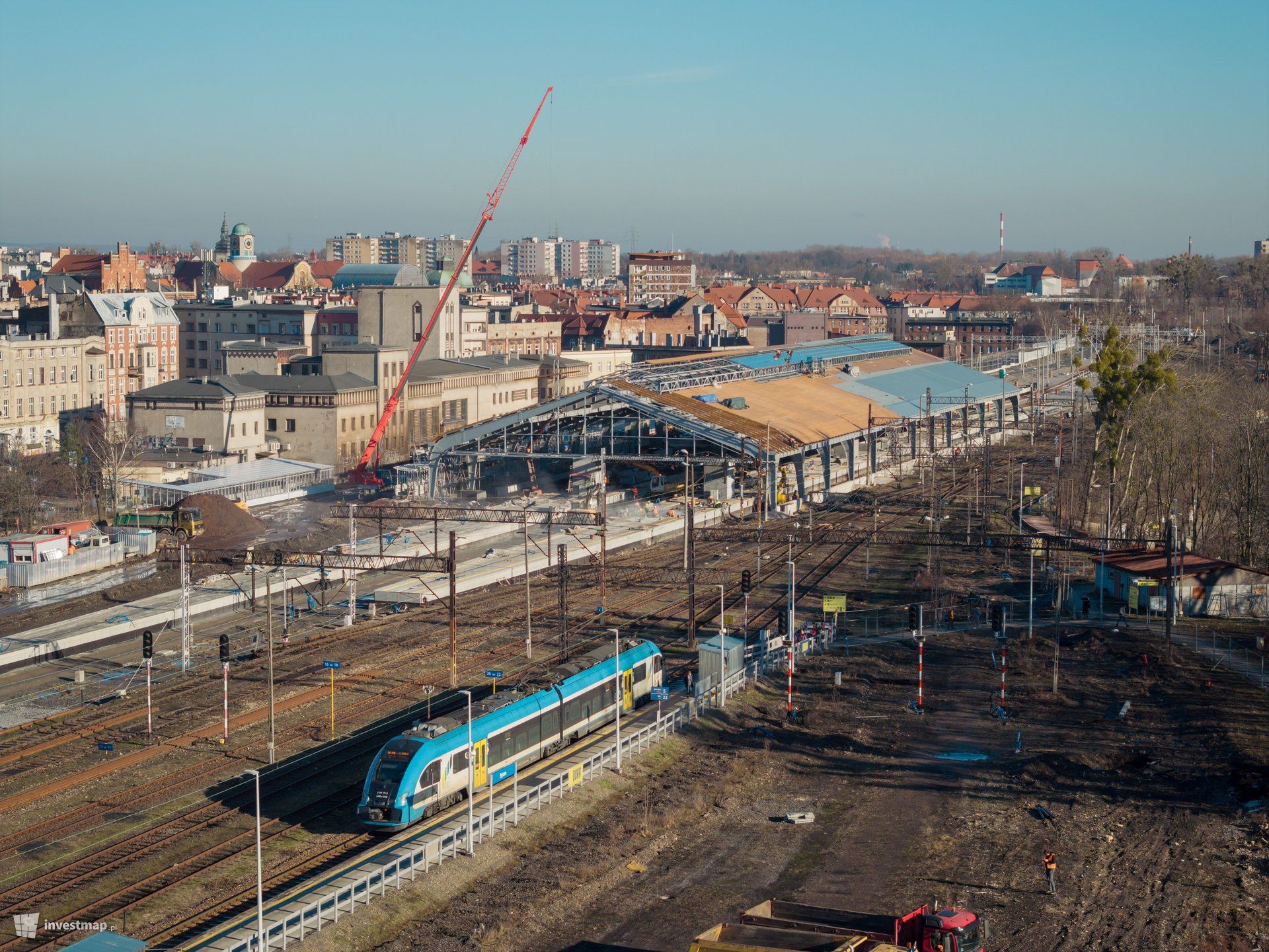 Zaawansowane prace przy modernizacji zabytkowej stacji kolejowej w Bytomiu 