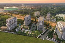 Przy Stadionie Miejskim we Wrocławiu powstanie nowe, wielkie osiedle mieszkaniowe z parkiem i basenem [WIZUALIZACJE]