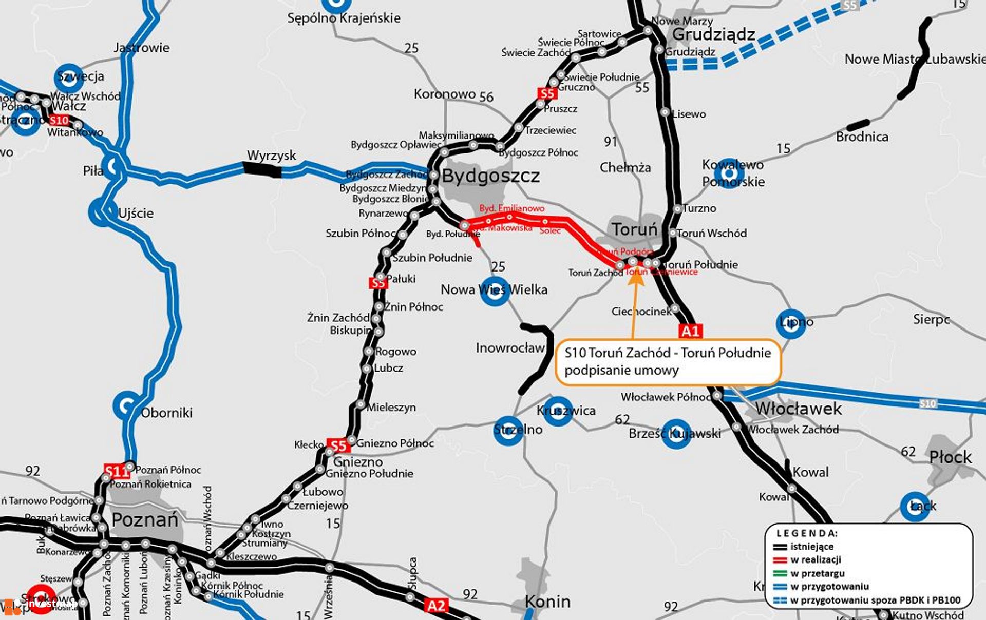 S10 Toruń Zachód – Toruń Południe