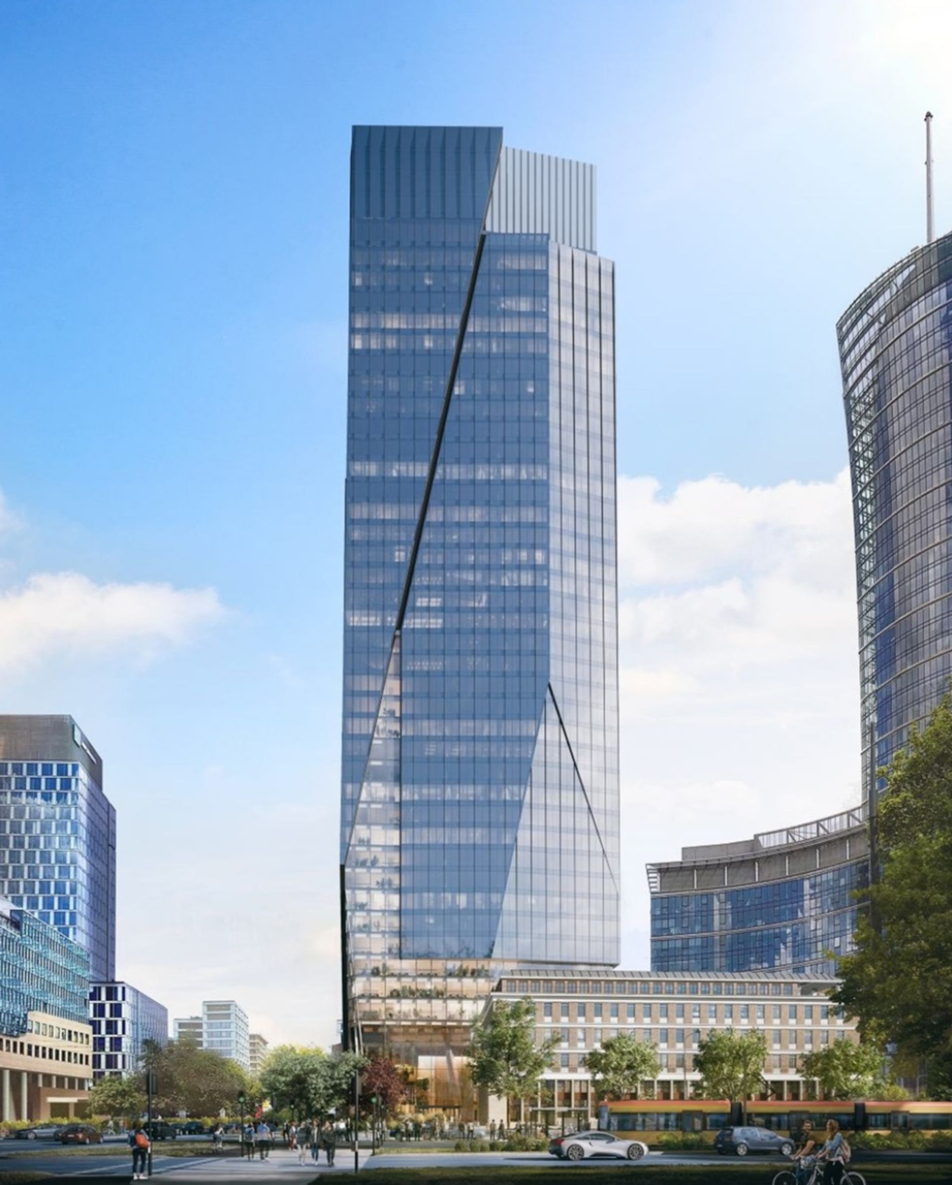Warszawa: Na Woli trwa budowa 174-metrowego wieżowca The Bridge 
