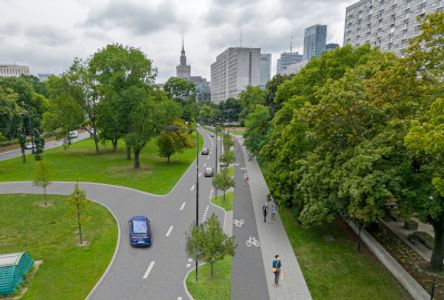 Zielona Marszałkowska dla pieszych i rowerzystów