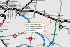 23 oferty na rozbudowę DK25 Konin - Kokanin w Wielkopolsce [LISTA OFERT]