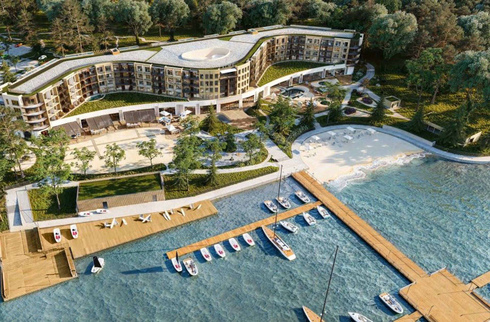 Rodzina Solorzów inwestuje nad Jeziorem Zegrzyńskim. Ruszyła budowa kompleksu hotelowego Crowne Plaza Warsaw Zegrze Resort