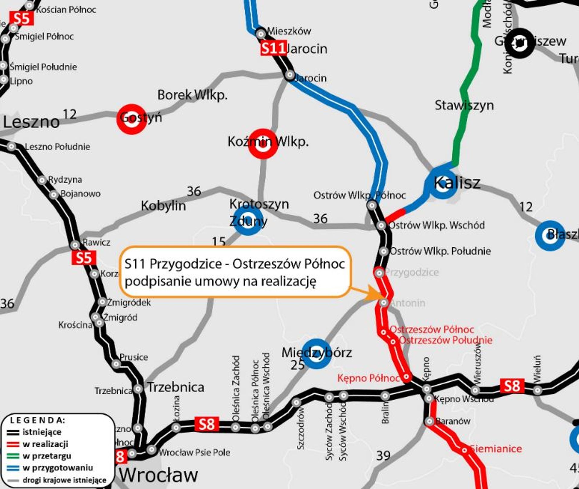 Podpisano umowę na realizację kolejnego odcinka S11 w Wielkopolsce