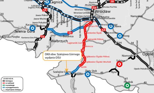 Dolny Śląsk: DK8 - Przebieg obwodnicy Szalejowa Górnego został potwierdzony