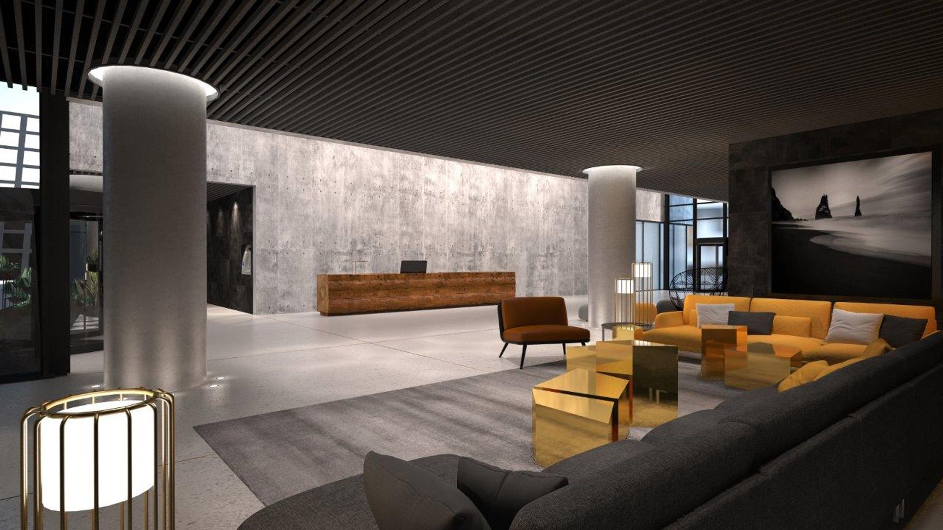  Intrygujący design lobby biurowca D48 autorstwa pracowni Robert Majkut Design