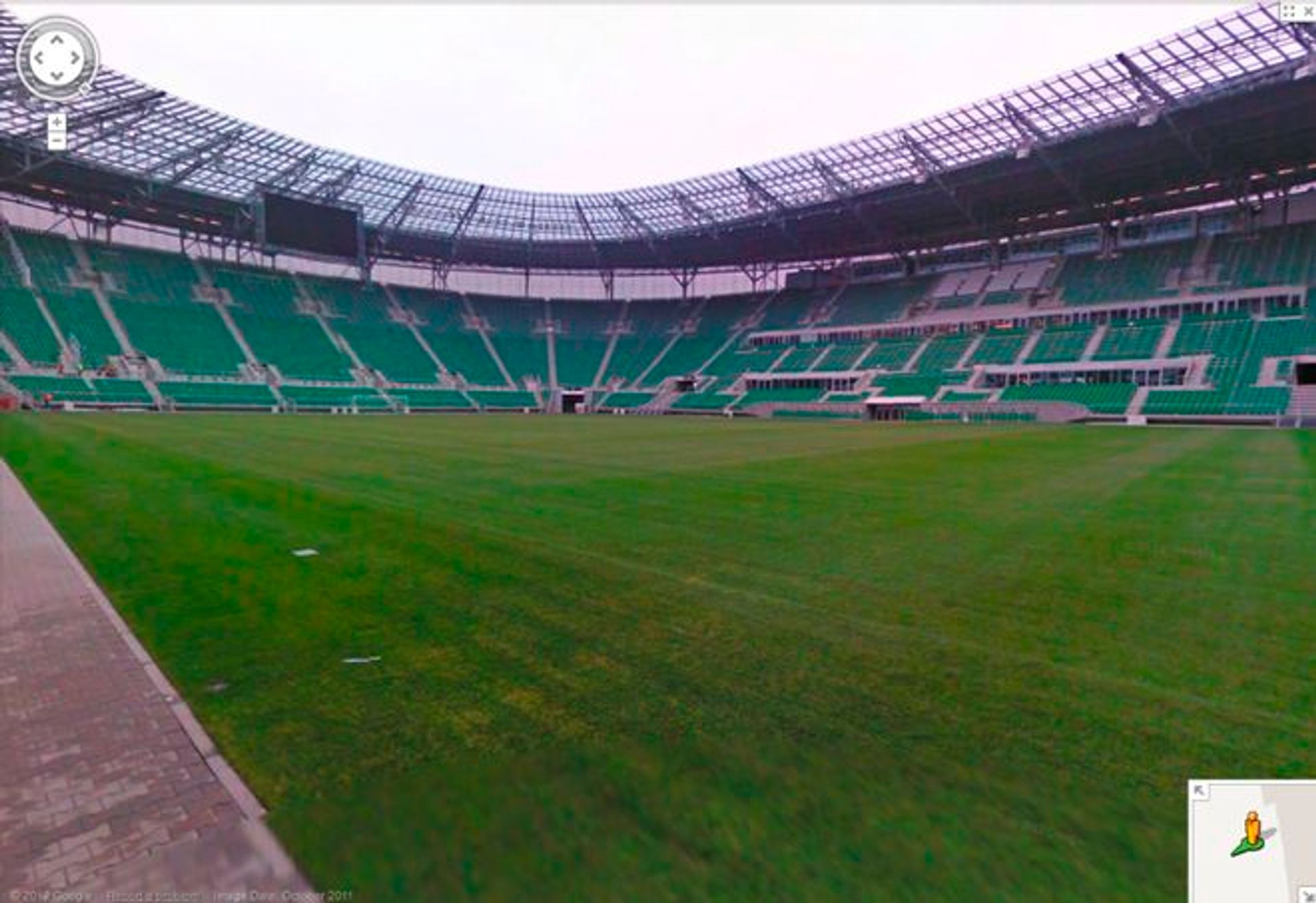  Wrocławski stadion można już zobaczyć od środka w internecie